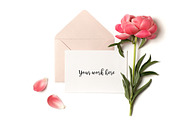 Greeting card with envelope mockup, a Print Template by KateAedon (Thumbnail 2 of 3)