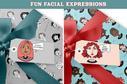 Fun Facial Expressions Vectors PNG, an Illustration by SLS Lines (Thumbnail 5 of 9)