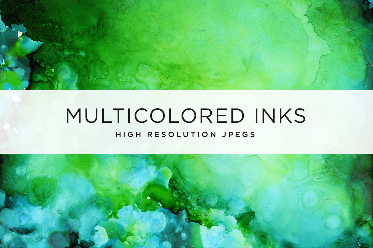 Colorful Alcohol Ink Textures, a Texture Graphic by Cassandra Cappello (Photo 1 of 8)