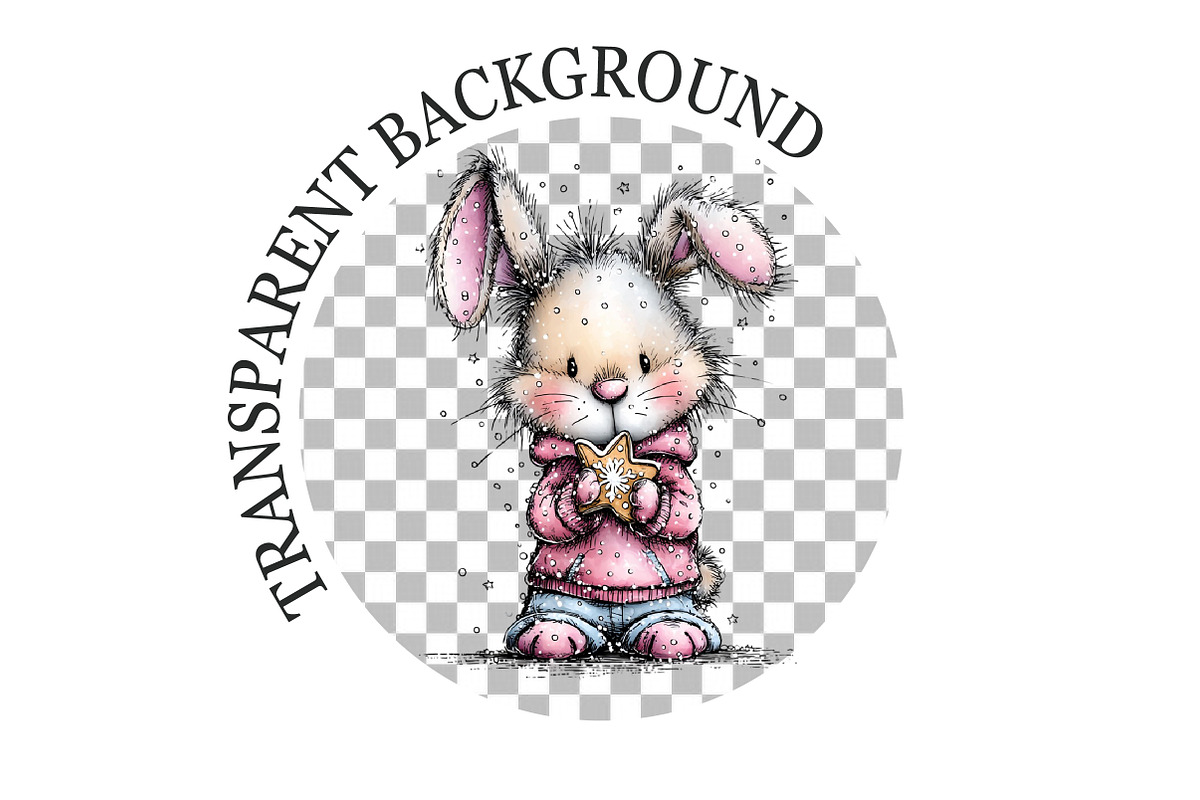 Quirky Pink Christmas Animal Clipart, an Illustration by Rose Art (Photo 6 of 7)