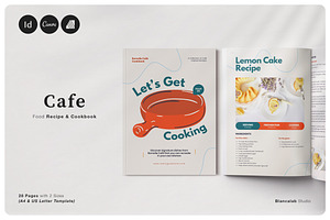 CAFE Food Recipe and Cookbook, a Magazine Template by BlancaLab Studio