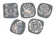 Block Print stylized floral, a Decorative Illustration by Tanna.ART (Thumbnail 12 of 13)
