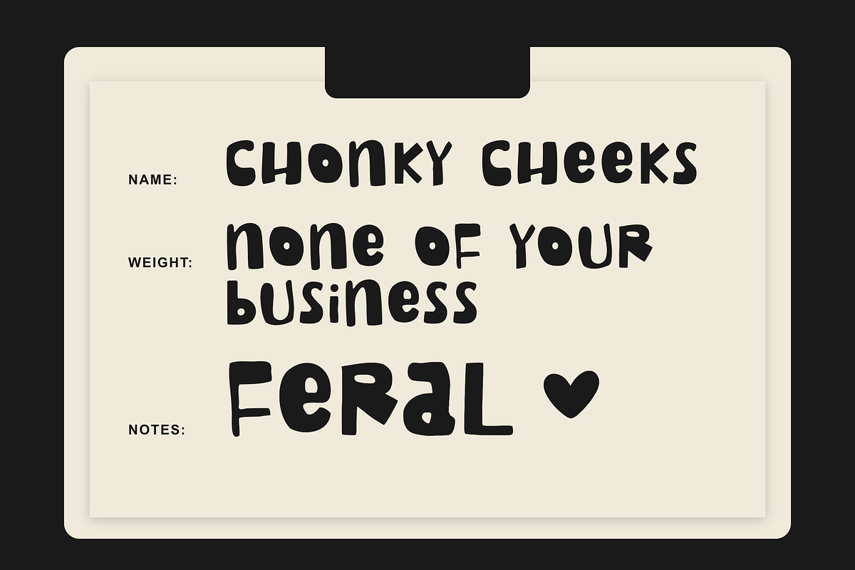 Mix Chonky Cheeks Fat Font + Dings, a Handwritten Font by Mix Fonts (Photo 5 of 10)