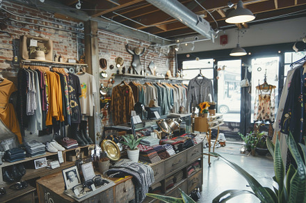 A well-lit, trendy boutique clothing, a Photo by Iftikhar Alam