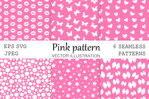 Valentine Day Pattern. Baby Girl