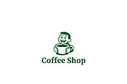 Cartoon Coffee Barista Logo, a Branding & Logo Template by HueNestify (Thumbnail 1 of 2)