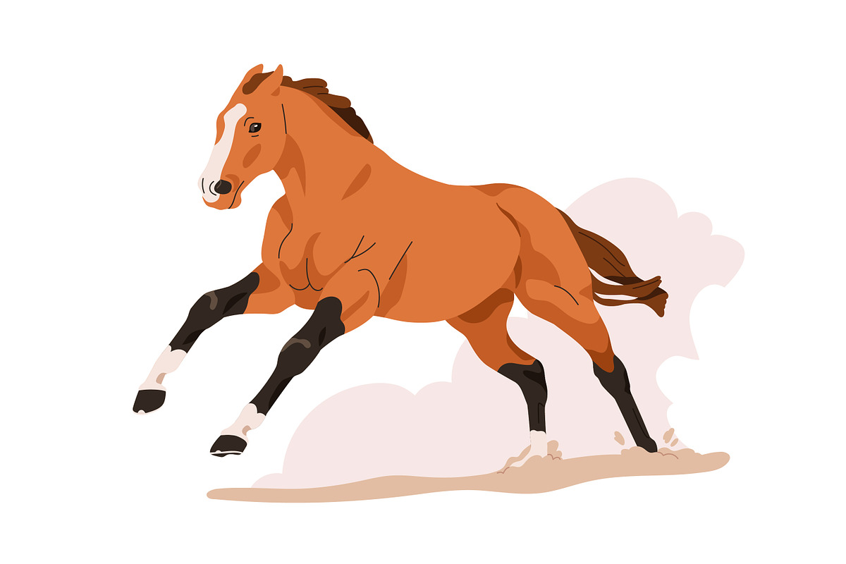 Race horses, stallions running set, an Animal Illustration by Good Studio (Photo 2 of 7)