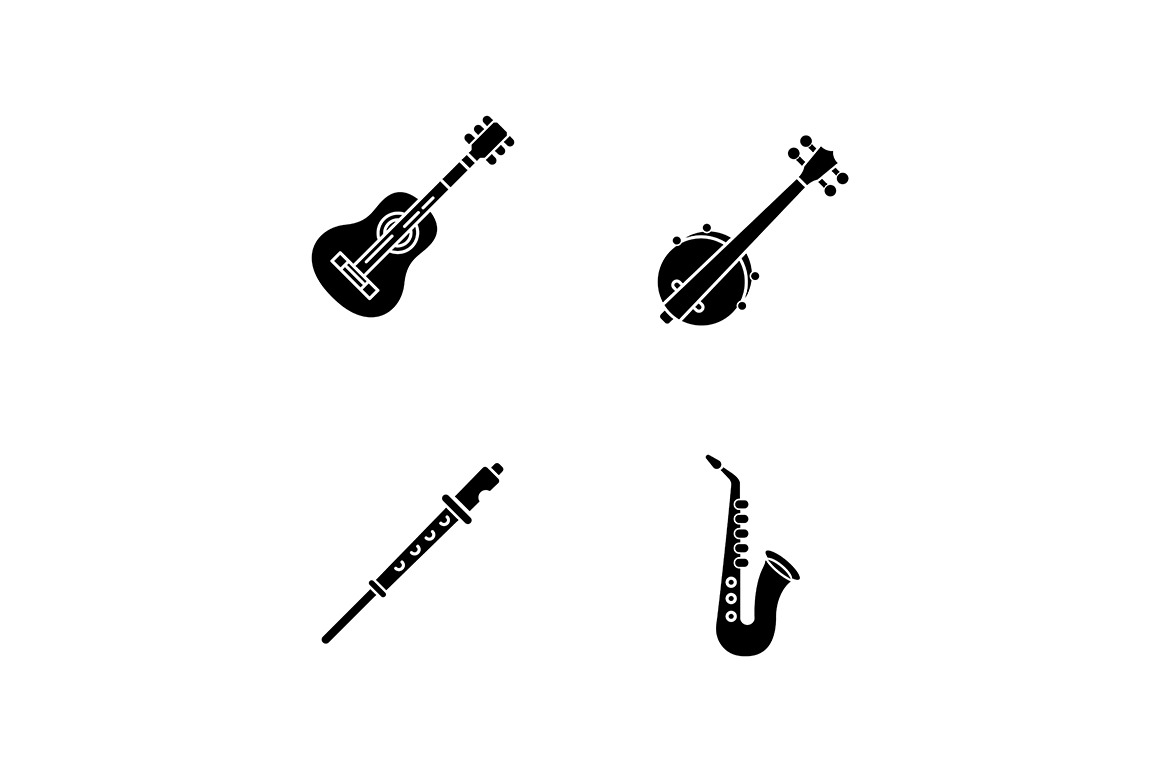 Orchestral Musical Instruments Icons by Img Visuals  Creative Market
