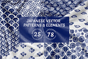 Japanese Vector Patterns & Elements, a Pattern Graphic by Julie&Taily (Thumbnail 1 of 24)