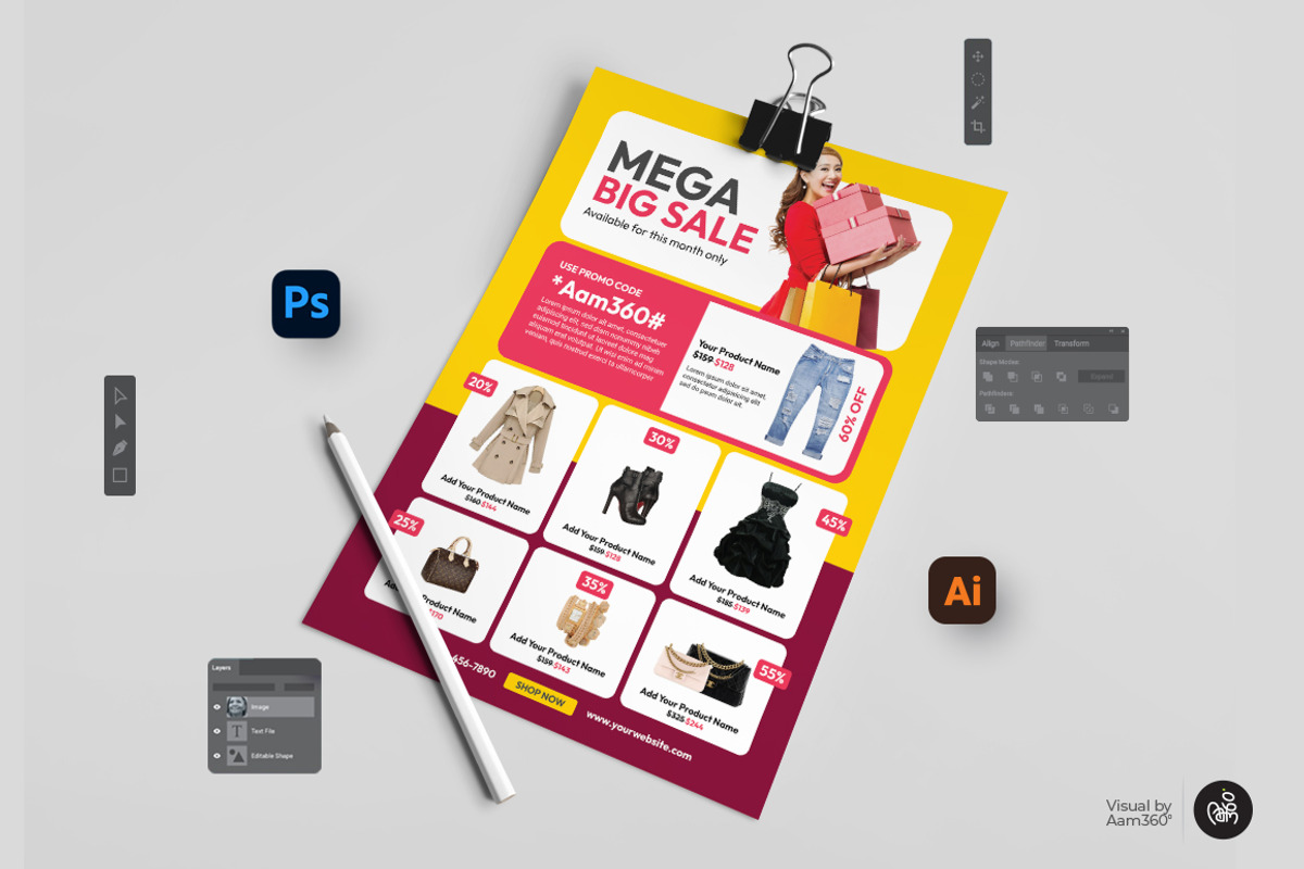 Product Promotion Flyer Template, a Flyer Template by Aam360 (Photo 3 of 3)