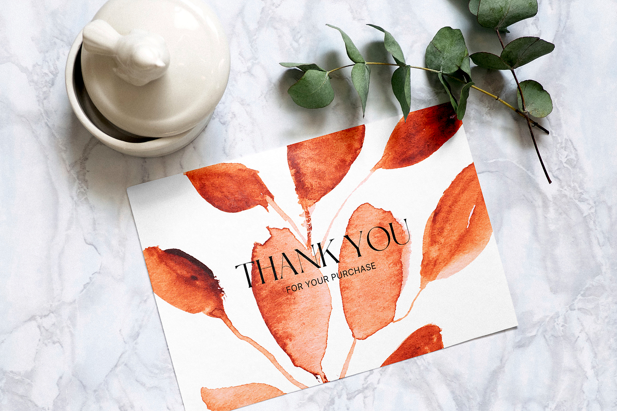 Minimalist Thank You Card Template, a Card Template by INRASSION (Photo 2 of 5)