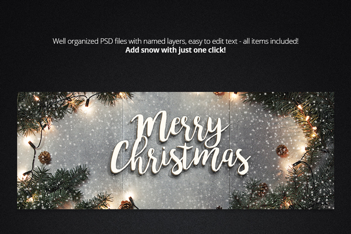 Christmas Facebook Cover + Profile, a Social Media Template by pixart_pm (Photo 3 of 4)