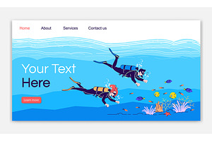 Scuba Diving Landing Page Template