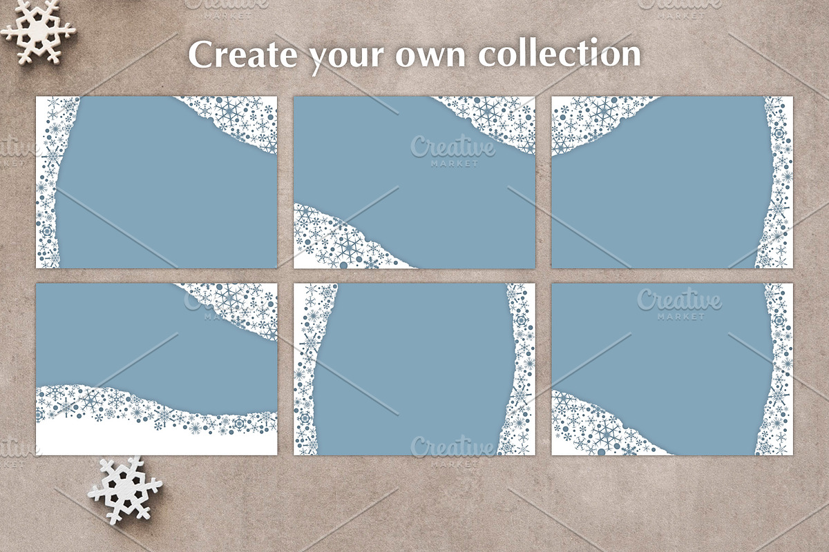 Snowflakes Photo Cards Template PSD, a Card Template by PSD templates and Photos (Photo 5 of 6)