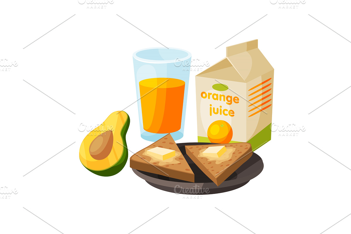Paper Bag Package with Healthy, a Food Illustration by TopVectors