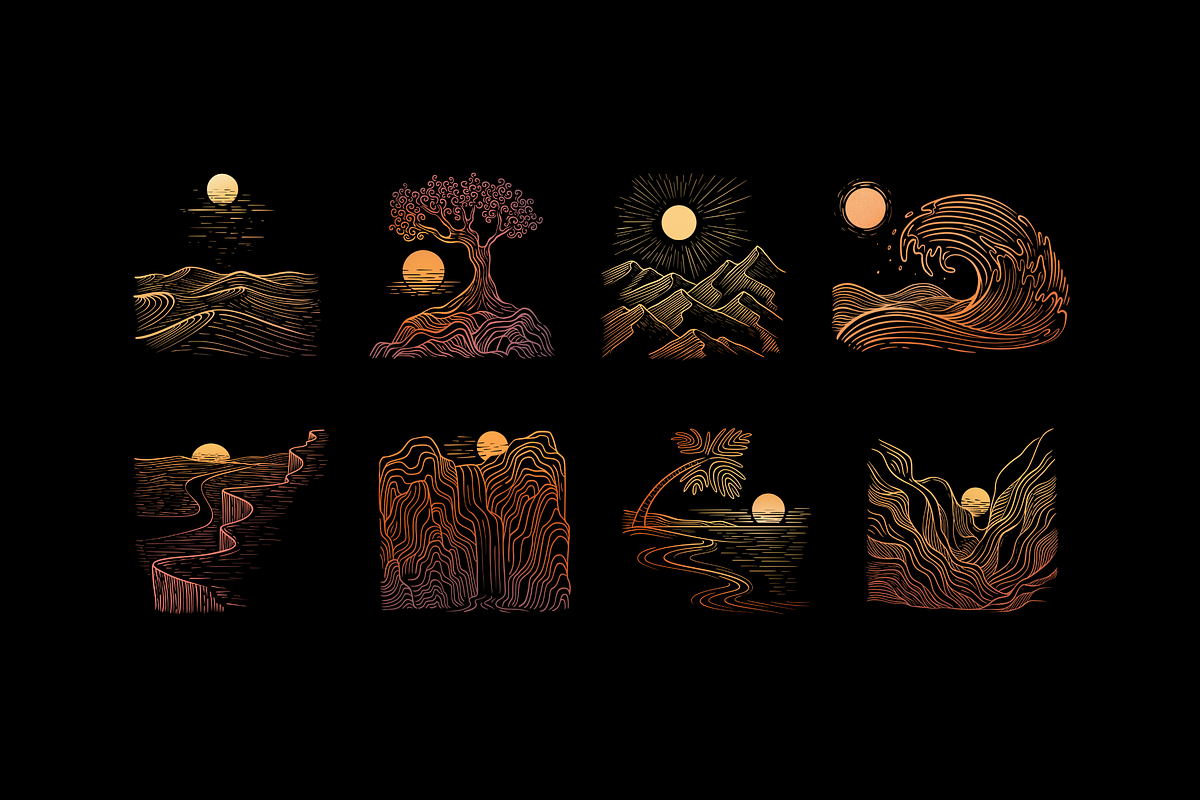 Outline Nature Landscapes, an Object Graphic by Deemak Daksina (Photo 1 of 3)