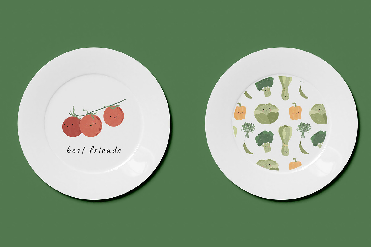 Fresh vegetables vector set, a Decorative Illustration by GingerbirbArt (Photo 6 of 6)