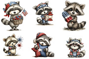 Patriotic Raccoon PNG Clipart, an Animal Illustration by Designking (Thumbnail 2 of 5)