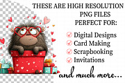 Watercolor Valentine Cute Yeti Clipa, an Illustration by Daily.Designs (Thumbnail 2 of 7)