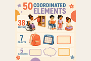 Inclusive Classroom Routine Clipart, an Education Illustration by KamimiArt (Thumbnail 2 of 8)