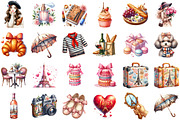 Ooh LaLa Paris Watercolor Clipart, an Illustration by Sublimation Artist (Thumbnail 2 of 6)