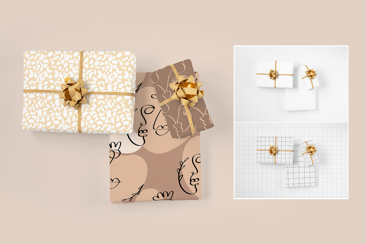 GIFT WRAP MOCKUPS | PSD, a Packaging Mockup by bazarova (Photo 6 of 10)