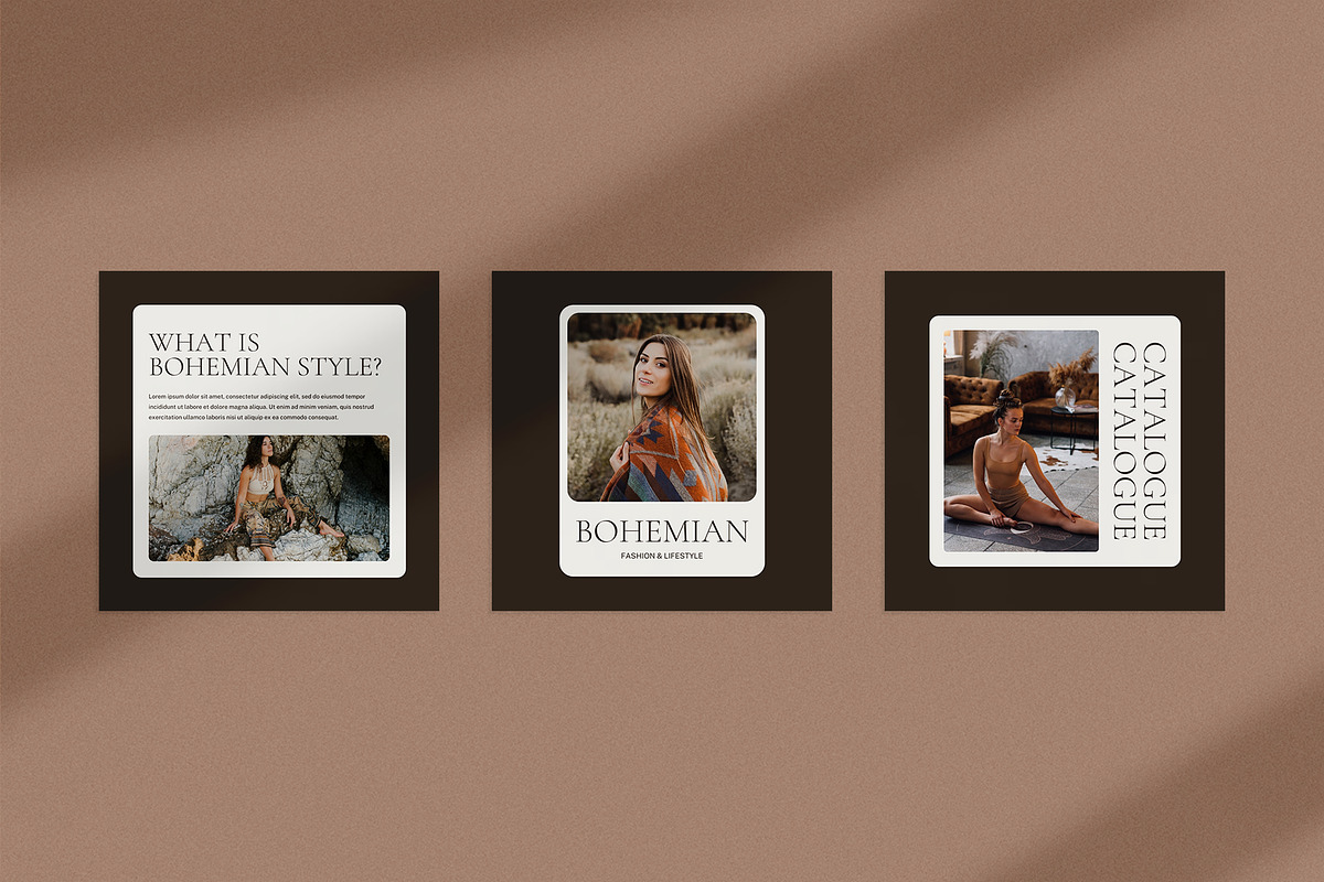 Bohemian Instagram Pack | PS & Canva, a Social Media Template by Visuel Colonie® (Photo 10 of 15)