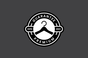 hanger cloth fashion badge logo, a Branding & Logo Template by devastd