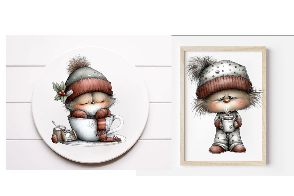 Whimsical Christmas Bird clipart, an Illustration by Designworld (Photo 4 of 6)