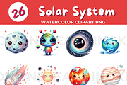 26 Solar System Clipart PNG Space an, an Education Illustration by John_Walker (Thumbnail 1 of 3)