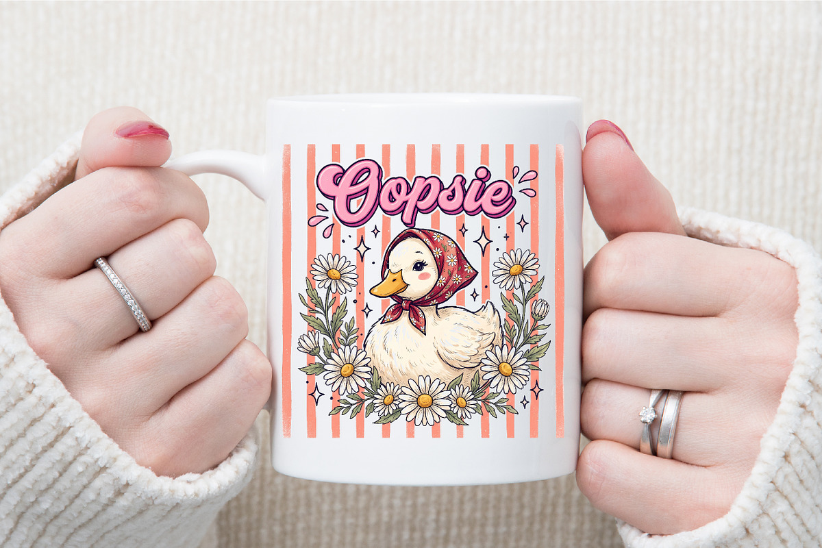 Cute Duck Daisy Vintage PNG, a Work Illustration by Sublimation Artist (Photo 7 of 9)