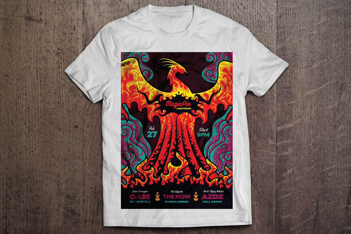 Phoenix Illustrated Flyer, a Flyer Template by ashenterprise (Photo 3 of 3)