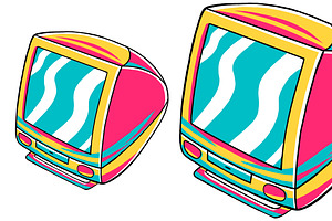 iMac (90's Vibe) Vector, an Object Graphic by MEDZ