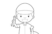 80x Professions for Coloring, an Education Illustration by asantosg (Thumbnail 10 of 17)