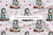 Berry Dreams Patterns & Clipart, a Person Illustration by GoldmoonUA (Thumbnail 5 of 5)