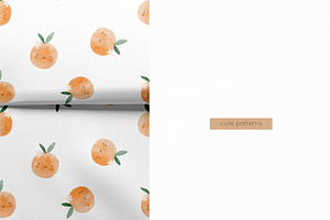 Lemon & Orange - Cute Watercolor Set