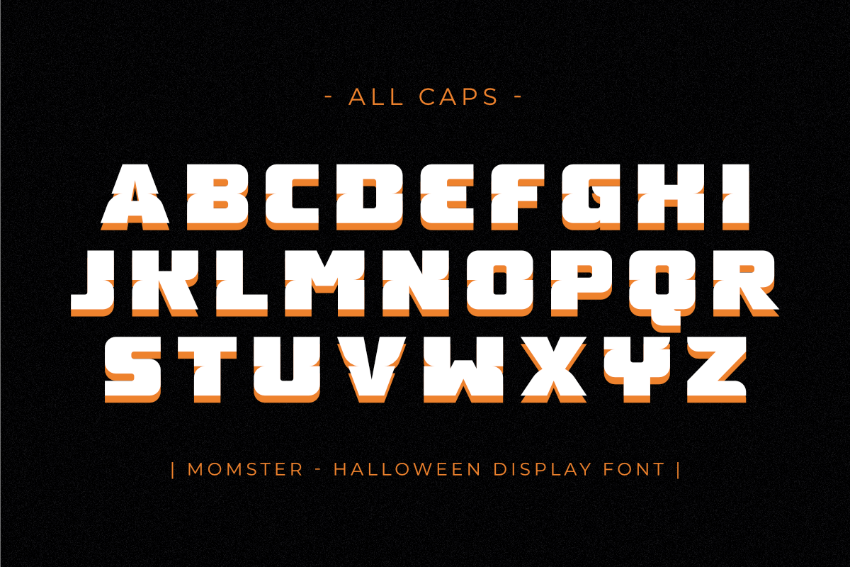 Momster - Halloween Display Font, a Sans Serif Font by Pian45 Studio (Photo 2 of 10)
