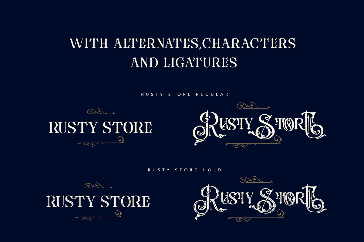 Rusty Store, a Blackletter Font by alit design (Photo 10 of 24)
