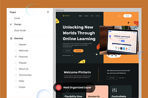 Online Learning Landing Page