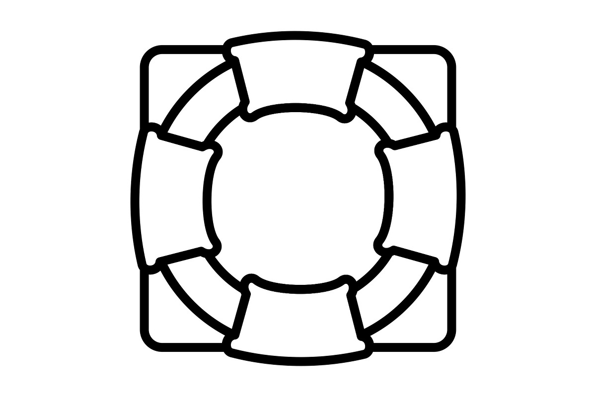 Lifebuoy Line Icon, an Icon by Pexelpy