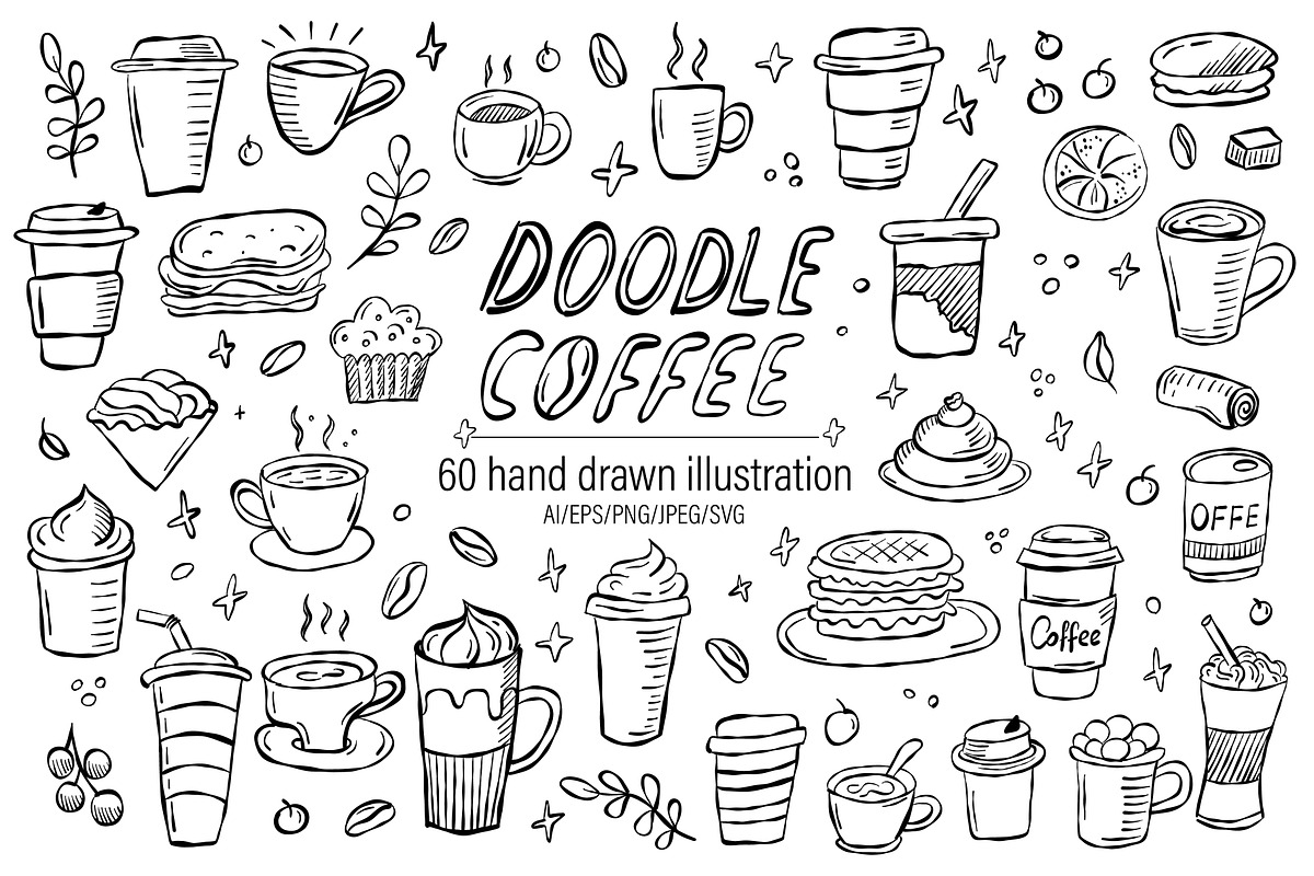 Coffee Doodles Paradise, a Food Illustration by Idressart (Photo 1 of 7)