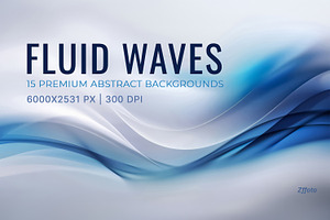 12 Blue Fluid Wave Backgrounds