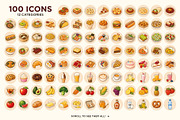 100 Food & Drink Icons, an Object Graphic by 44pixels (Thumbnail 2 of 9)