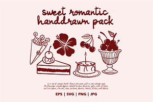 Sweet Romantic Handdrawn Pack