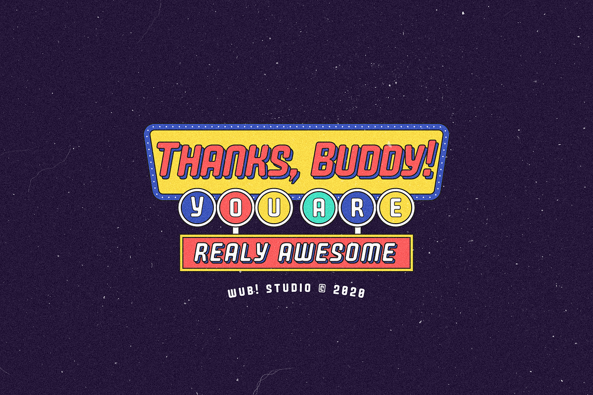 Juicy Rooky Vintage Family, a Sans Serif Font by wubstudio (Photo 10 of 10)