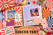 Circus tent stripey backgrounds, a Pattern Graphic by Kiwi Fruit Punch (Thumbnail 1 of 3)