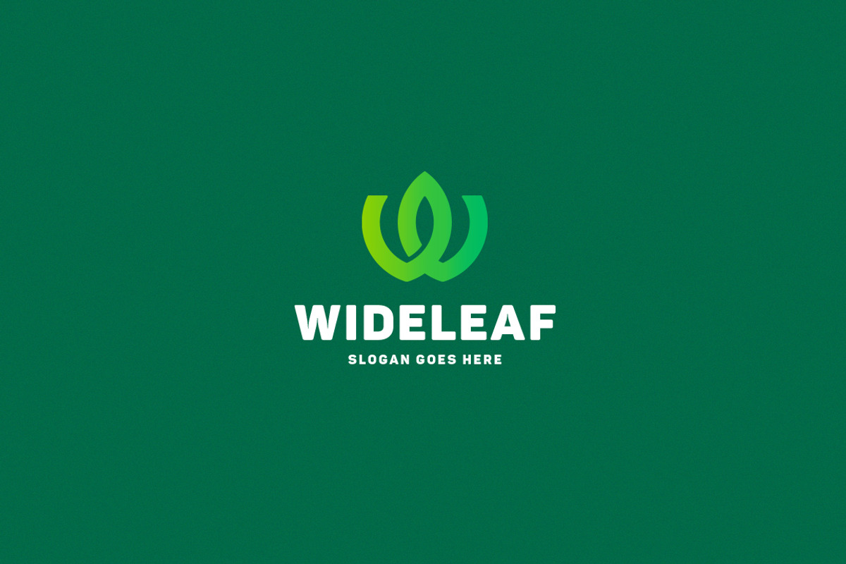 Wide Leaf • Letter W Logo Template, a Branding & Logo Template by Rudy-design