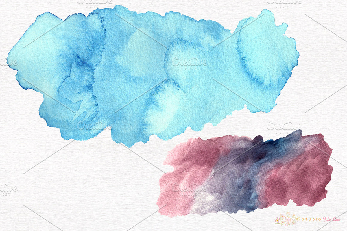 Watercolor Splotches Shapes Brushes, a Texture Graphic by Studio Julie Ann (Photo 3 of 4)