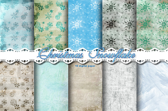 Christmas Snowflake Papers preview 5