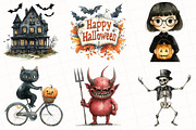 Vintage Halloween Clipart, an Illustration by OK Design (Thumbnail 2 of 5)